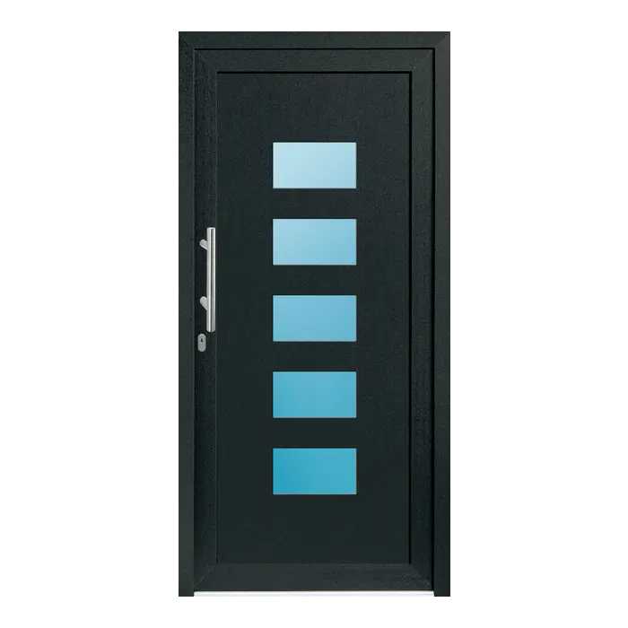 Haustür Kunststoff 104x216 cm Merkur Anthrazit-Grau genarbt