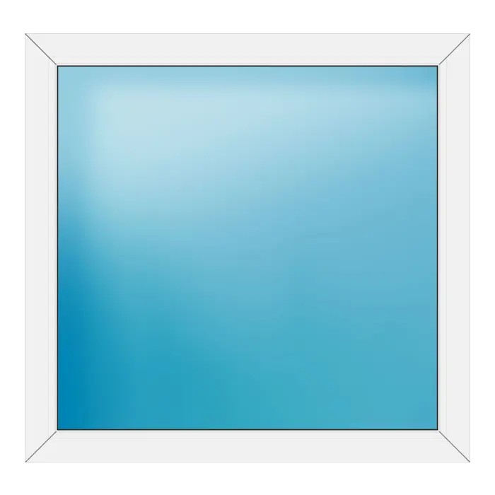 Festverglasung aus Kunststoff 110x106 cm Weiß