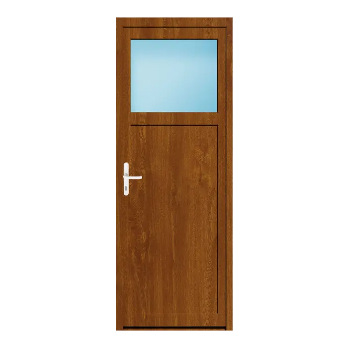 Nebeneingangstür 84x226 cm 1/3 Glas Golden Oak genarbt