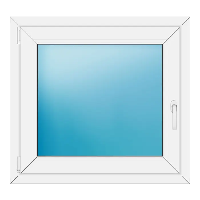 Einflügeliges Kunststofffenster 84x78 cm Weiß