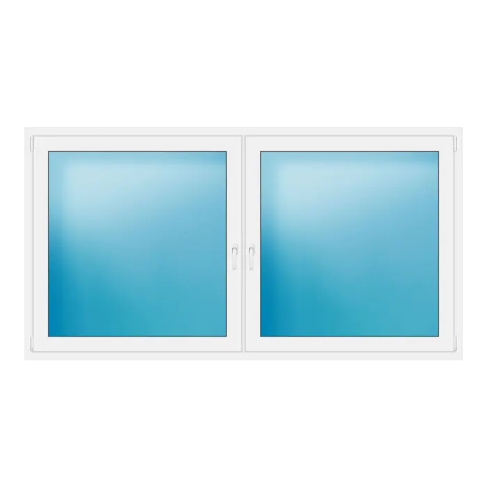 Zweiflügeliges Kunststofffenster 235x125 cm Weiß
