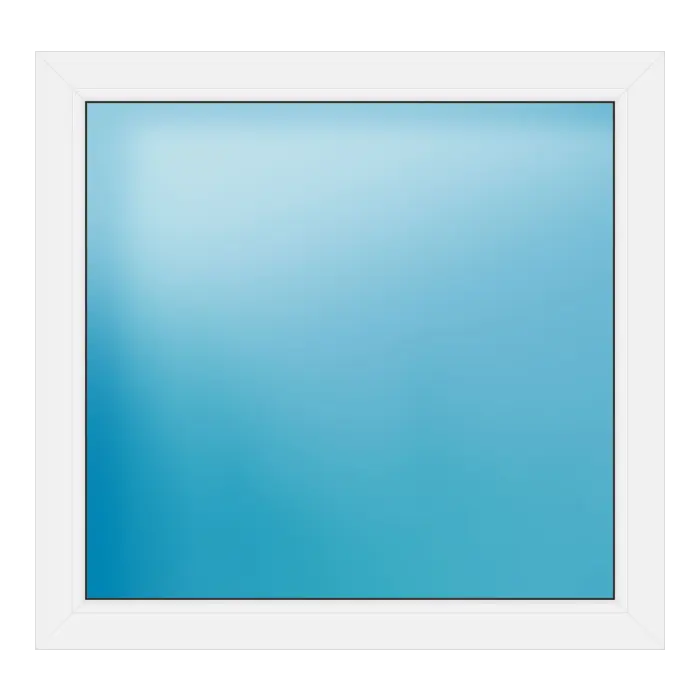 Festverglasung aus Kunststoff 100x95 cm Weiß