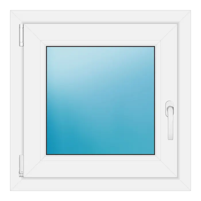 Einflügeliges Kunststofffenster 64x64 cm Weiß