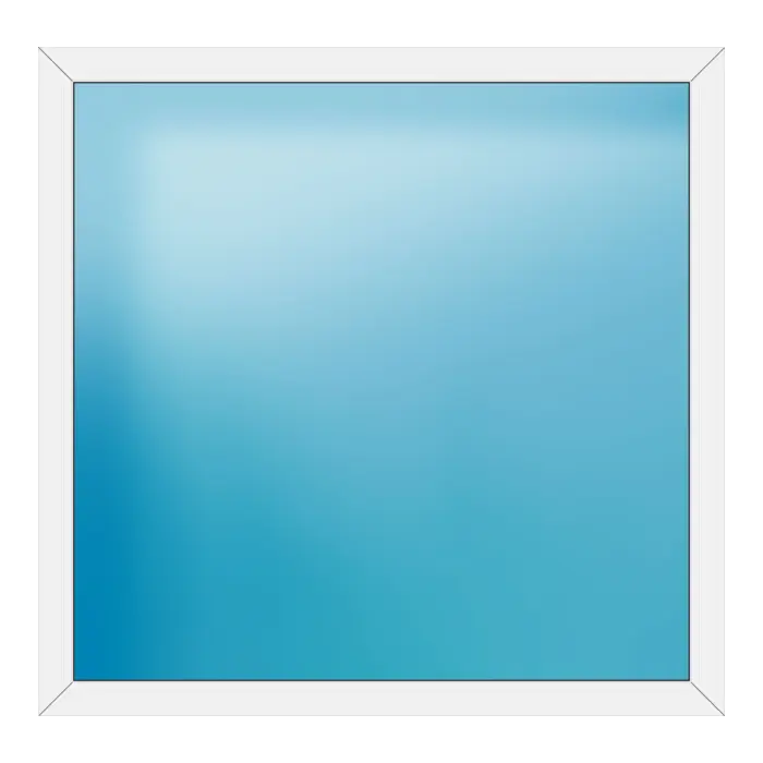 Festverglasung aus Kunststoff 156x152 cm Weiß