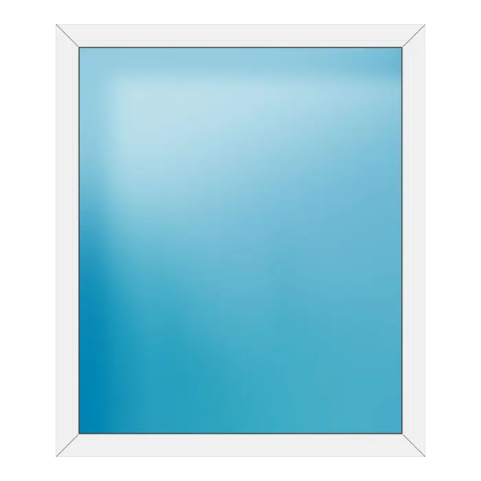 Festverglasung aus Kunststoff 128x150 cm Weiß