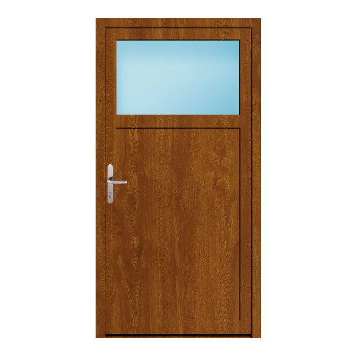 Nebeneingangstür 100x194 cm 1/3 Glas Golden Oak genarbt