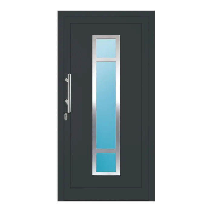 Haustür Aluminium 100x196 cm Prezo Top 01 Anthrazitgrau RAL 7016