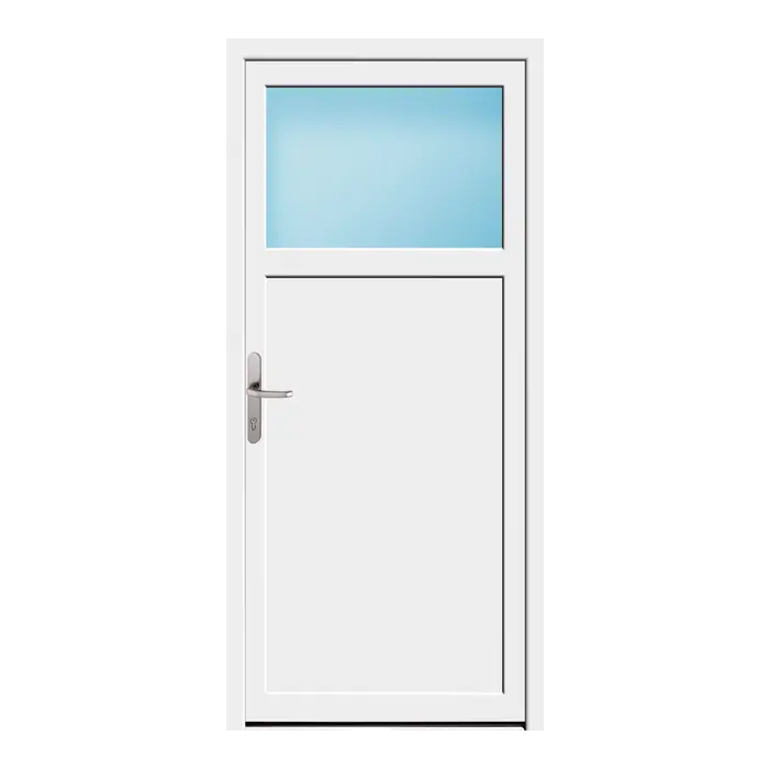 Nebeneingangstür 83x181 cm 1/3 Glas Weiß