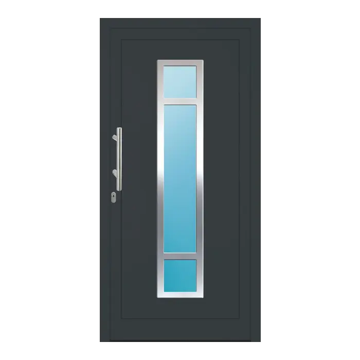 Haustür Aluminium 101,5x204 cm Prezo Top 01 Anthrazitgrau RAL 7016