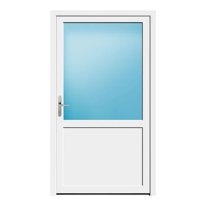 Nebeneingangstür 120x210 cm 2/3 Glas Weiß