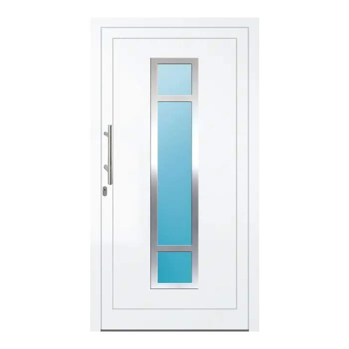 Haustür Aluminium 112x208 cm Prezo Top 01 Verkehrsweiß RAL 9016