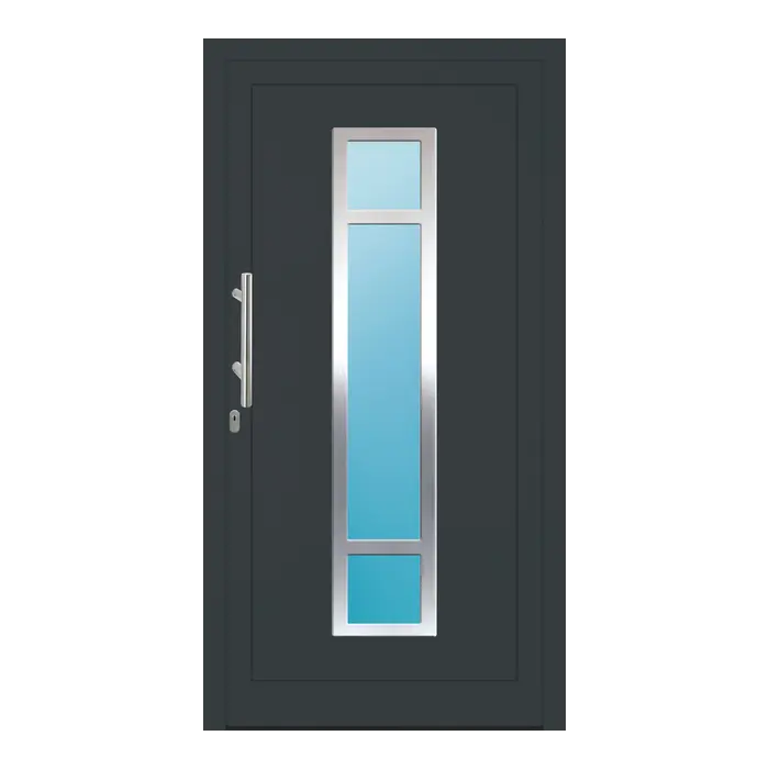 Haustür Aluminium 107,5x205,5 cm Prezo Top 01 Anthrazitgrau RAL 7016