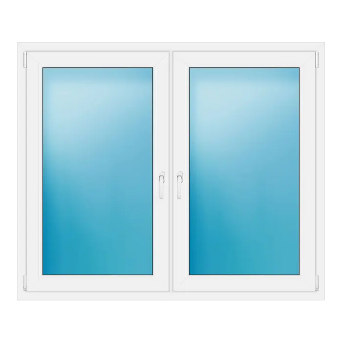 Zweiflügeliges Kunststofffenster 155x130 cm Weiß