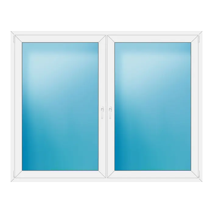 Zweiflügeliges Kunststofffenster 216x170 cm Weiß