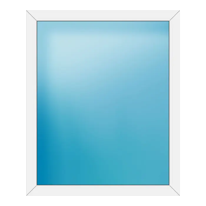 Festverglasung aus Kunststoff 116x140 cm Weiß