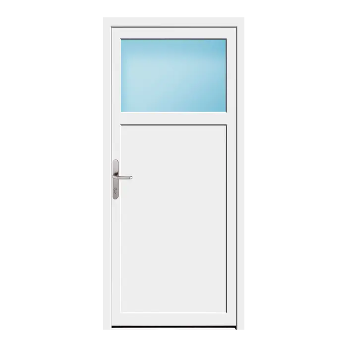Nebeneingangstür 84x186 cm 1/3 Glas Weiß