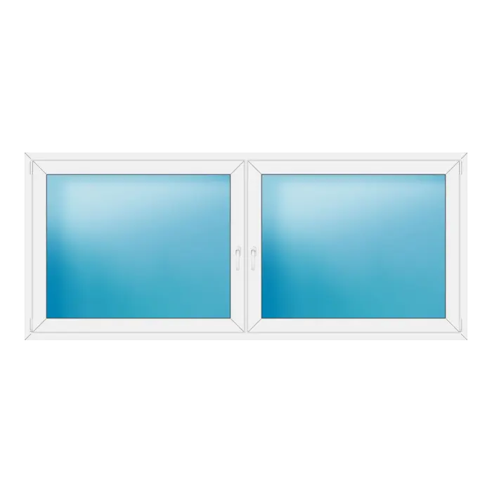 Zweiflügeliges Kunststofffenster 260x110 cm Weiß