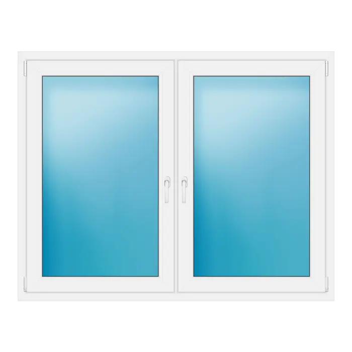 Zweiflügeliges Kunststofffenster 165x130 cm Weiß