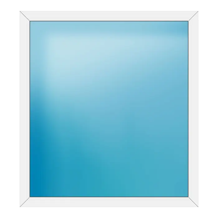 Festverglasung aus Kunststoff 142x156 cm Weiß