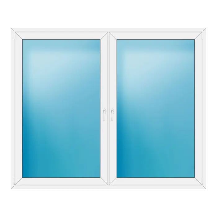 Zweiflügeliges Kunststofffenster 218x180 cm Weiß