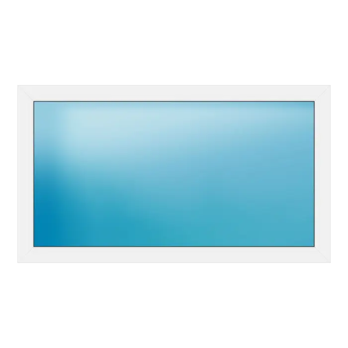 Festverglasung aus Kunststoff 155x88 cm Weiß