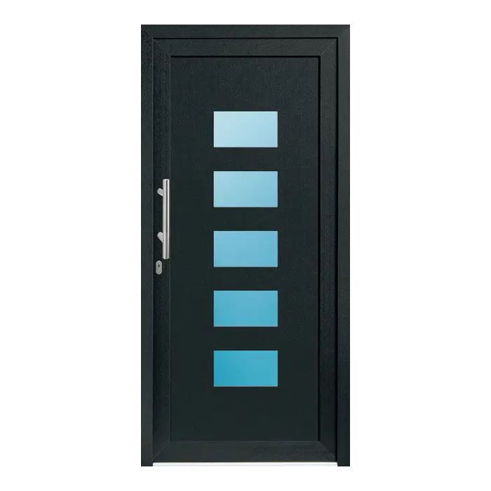 Haustür Kunststoff 104x220 cm Merkur Anthrazitgrau genarbt