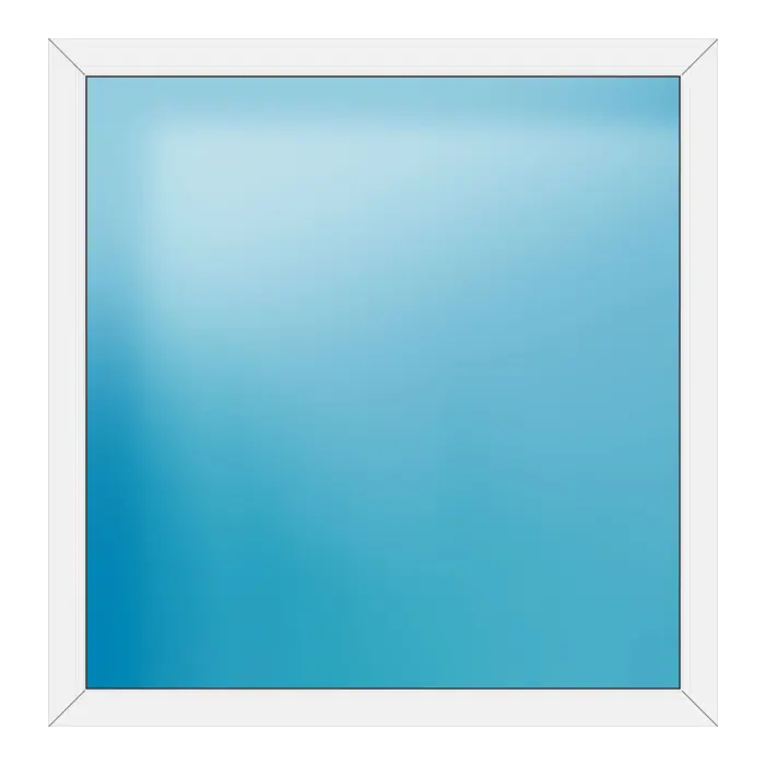 Festverglasung aus Kunststoff 142x146 cm Weiß