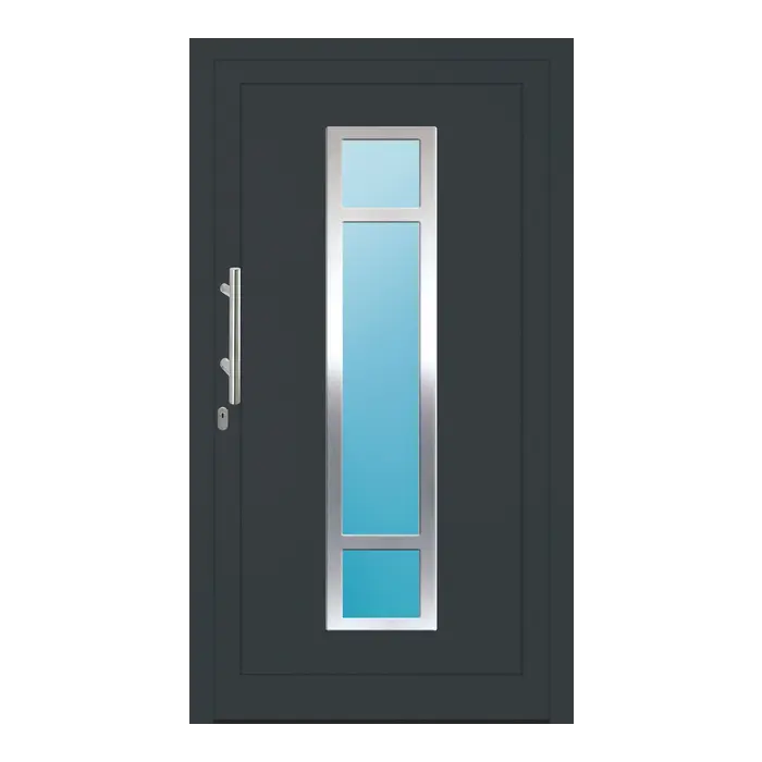Haustür Aluminium 112x200 cm Prezo Top 01 Anthrazitgrau RAL 7016