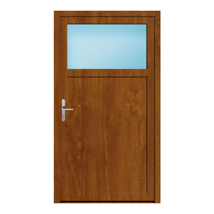 Nebeneingangstür 114x206 cm 1/3 Glas Golden Oak genarbt