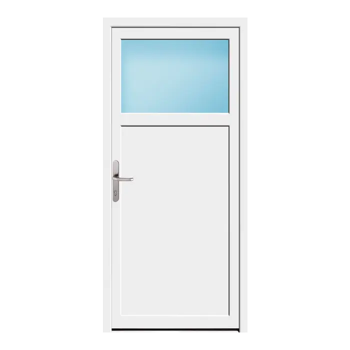 Nebeneingangstür 82,5x180 cm 1/3 Glas Weiß
