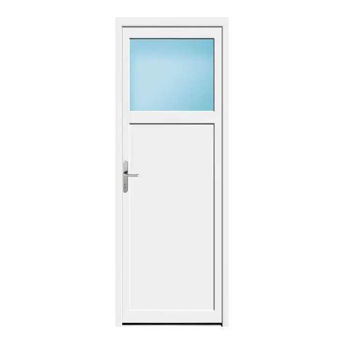 Nebeneingangstür 84x230 cm 1/3 Glas Weiß