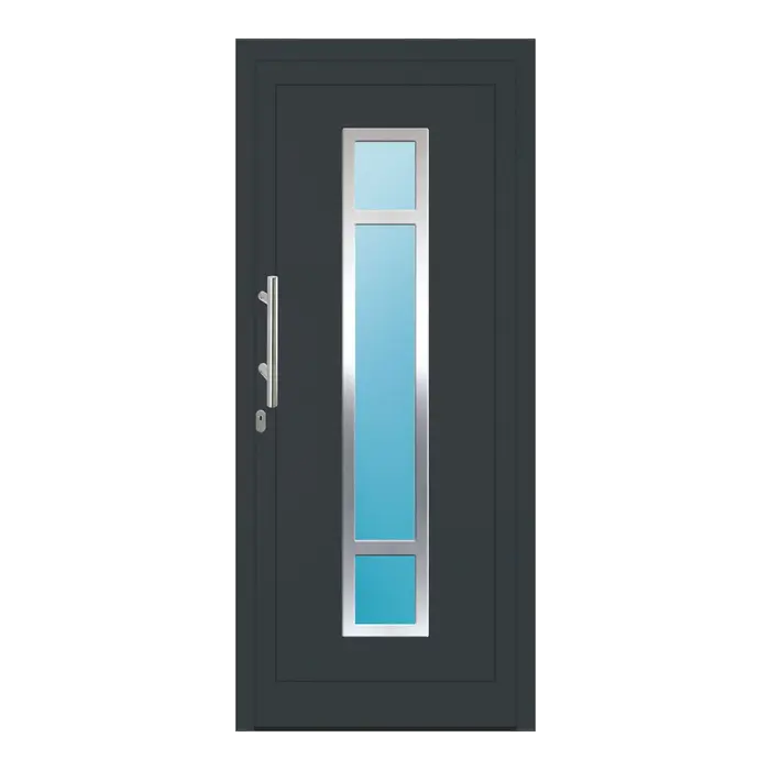 Haustür Aluminium 91x210 cm Prezo Top 01 Anthrazitgrau RAL 7016