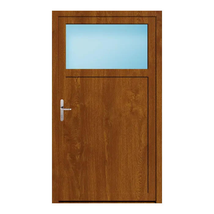 Nebeneingangstür 120x210 cm 1/3 Glas Golden Oak genarbt