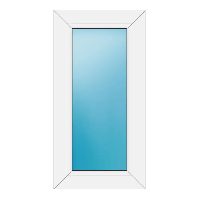 Festverglasung aus Kunststoff 40x78 cm Weiß