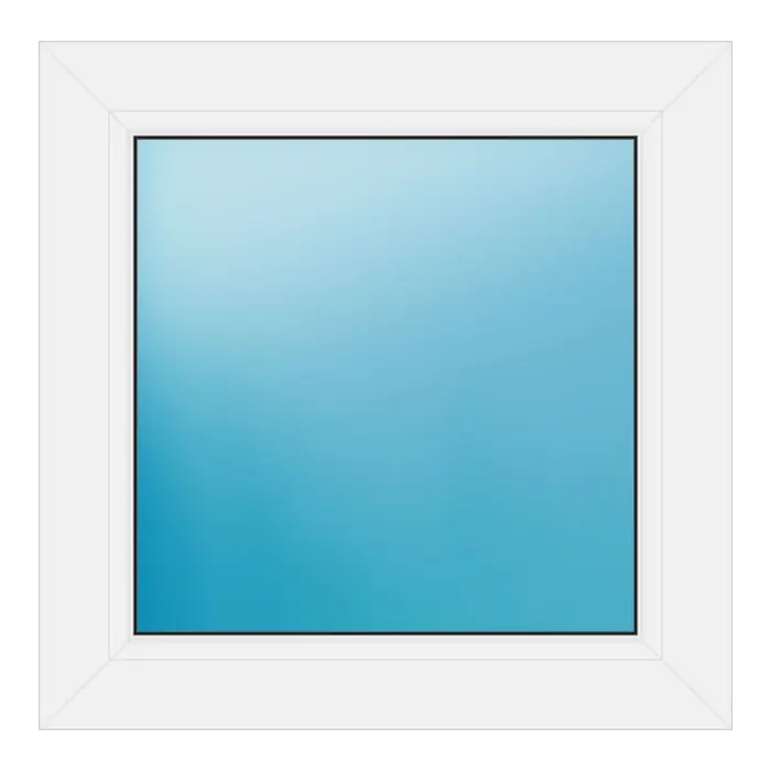 Festverglasung aus Kunststoff 58x57,6 cm Weiß