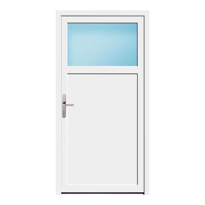 Nebeneingangstür 93x183 cm 1/3 Glas Weiß
