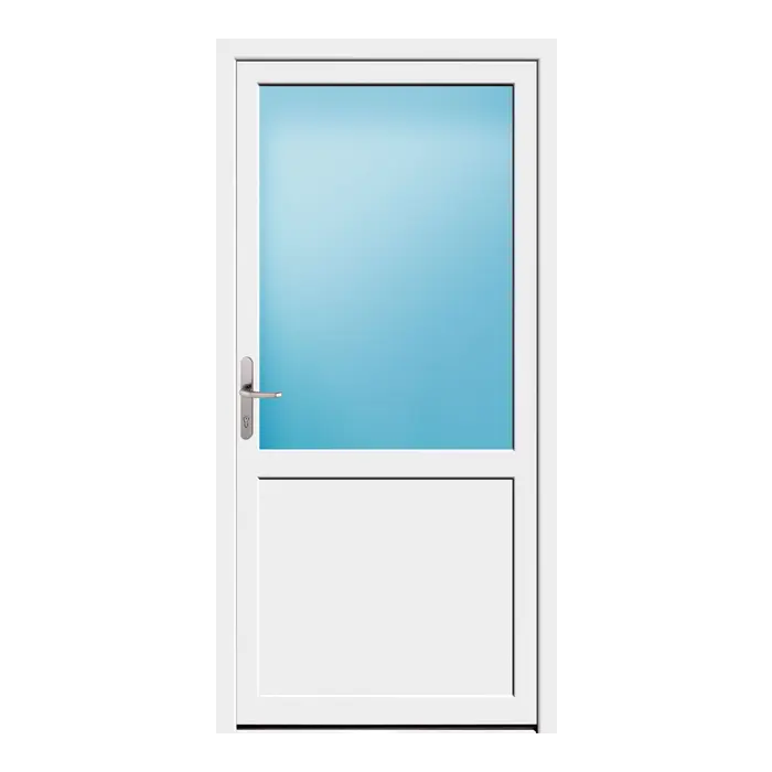 Nebeneingangstür 98x200 cm 2/3 Glas Weiß