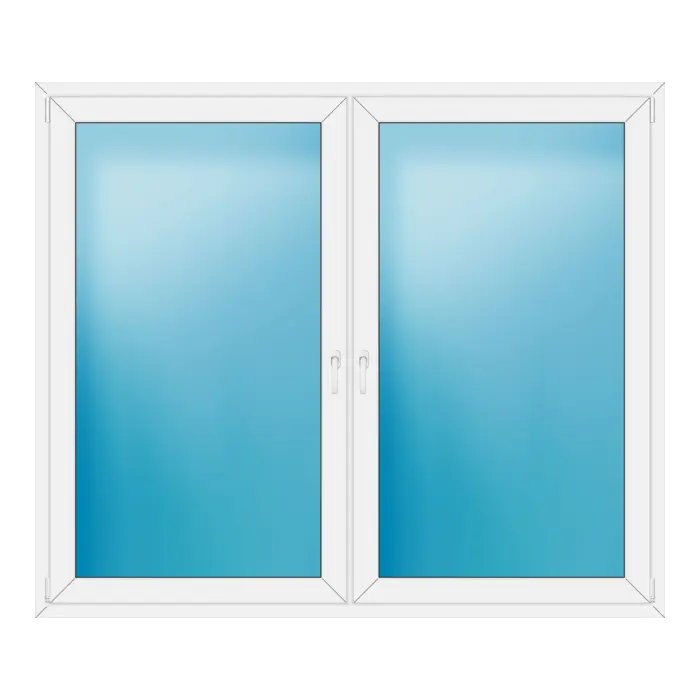 Zweiflügeliges Kunststofffenster 200x170 cm Weiß