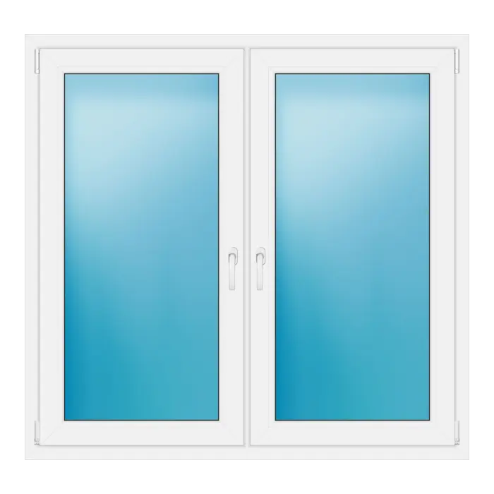 Zweiflügeliges Kunststofffenster 144x138 cm Weiß
