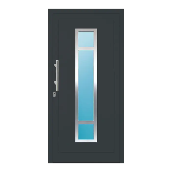 Haustür Aluminium 98x198,3 cm Prezo Top 01 Anthrazitgrau RAL 7016
