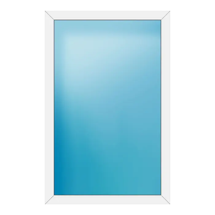 Festverglasung aus Kunststoff 110x170 cm Weiß