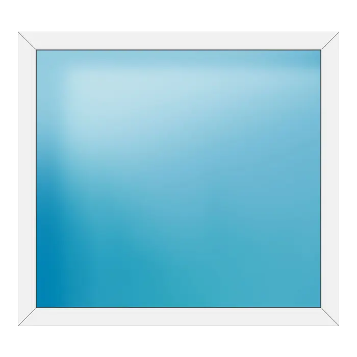 Festverglasung aus Kunststoff 142x130 cm Weiß