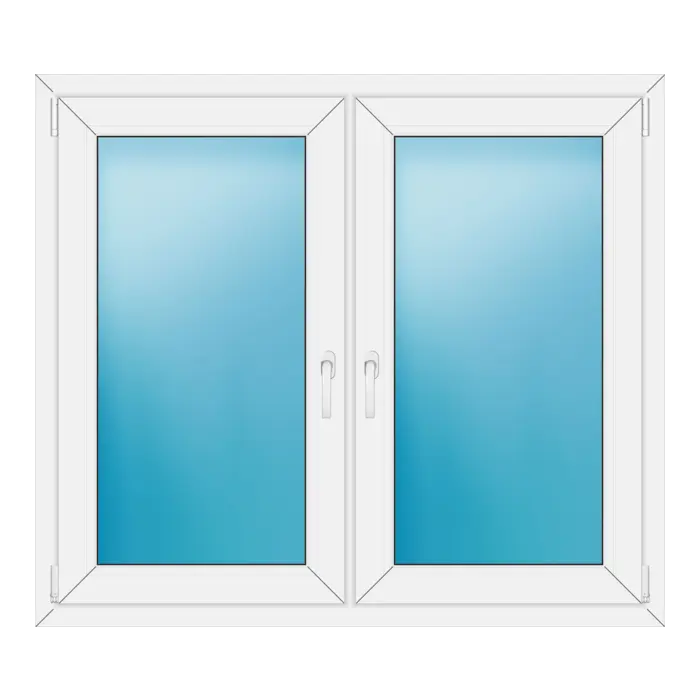 Zweiflügeliges Kunststofffenster 130x114 cm Weiß