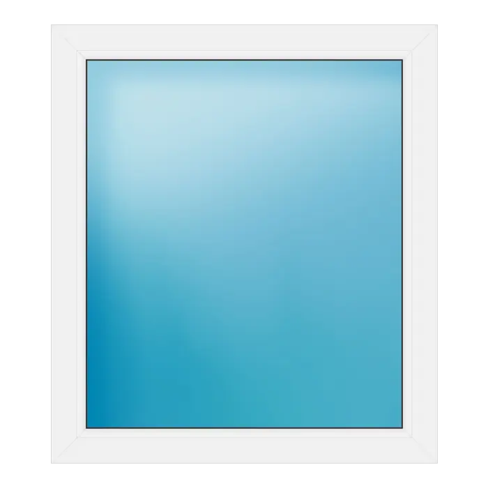 Festverglasung aus Kunststoff 88x100 cm Weiß