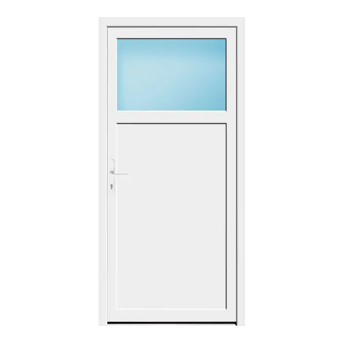 Nebeneingangstür 100x211 cm 1/3 Glas Weiß