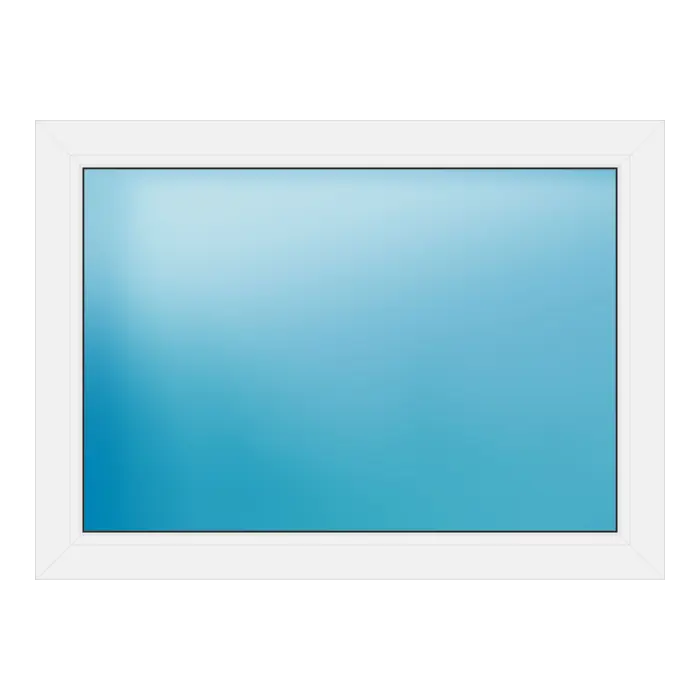 Festverglasung aus Kunststoff 105,5x77 cm Weiß