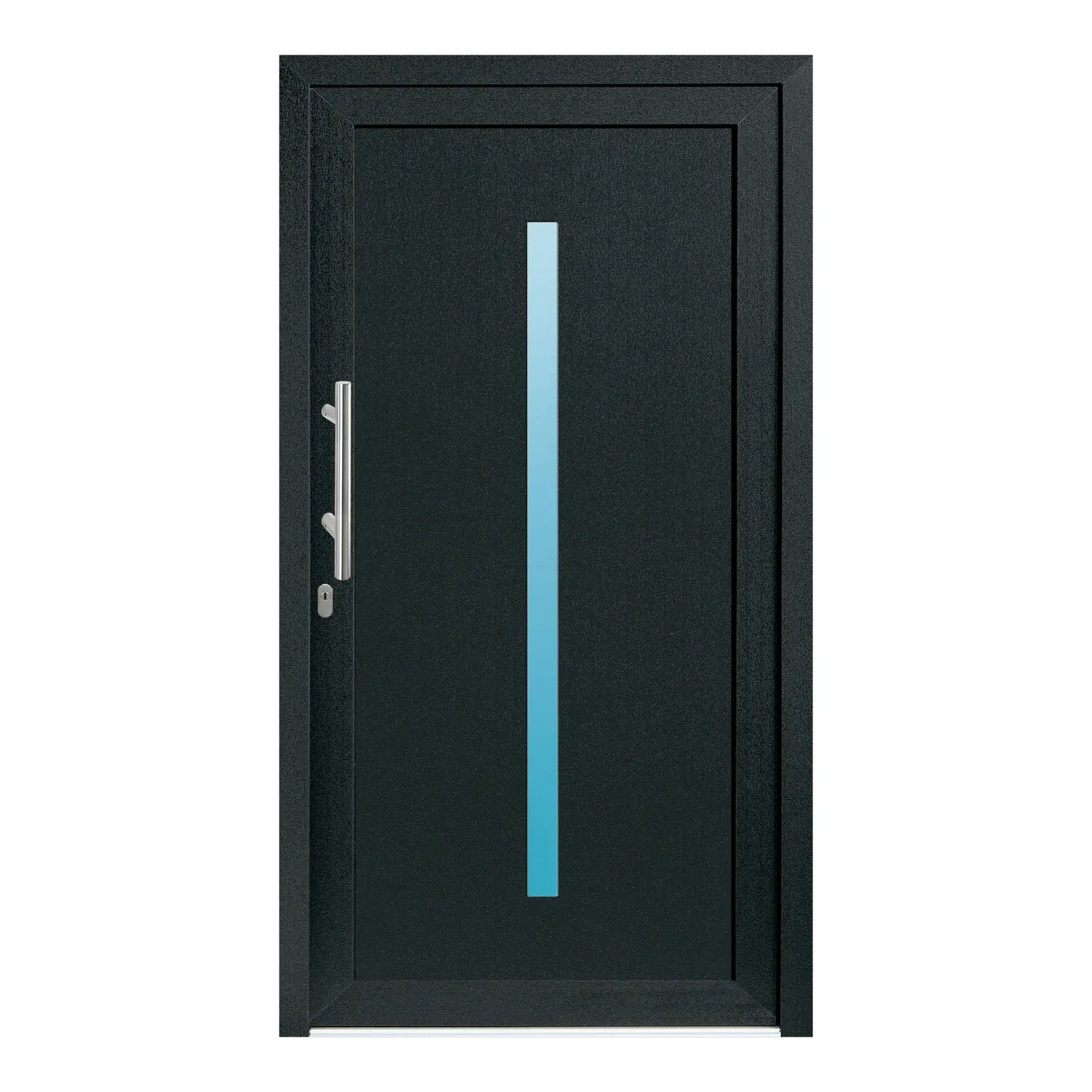 Haustür 107x197 cm Anthrazit-Grau genarbt Venus aus Kunststoff {product.title} {product.width / 10}x{product.height / 10} cm {product.color} {f:if(condition: product.isDoor, then: product.filling, else: '')}