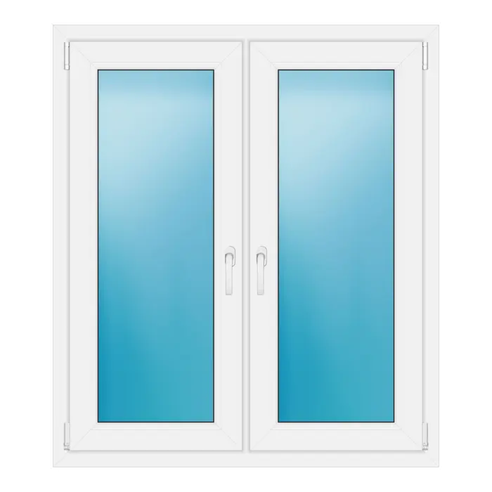 Zweiflügeliges Fenster 110x126 cm Weiß