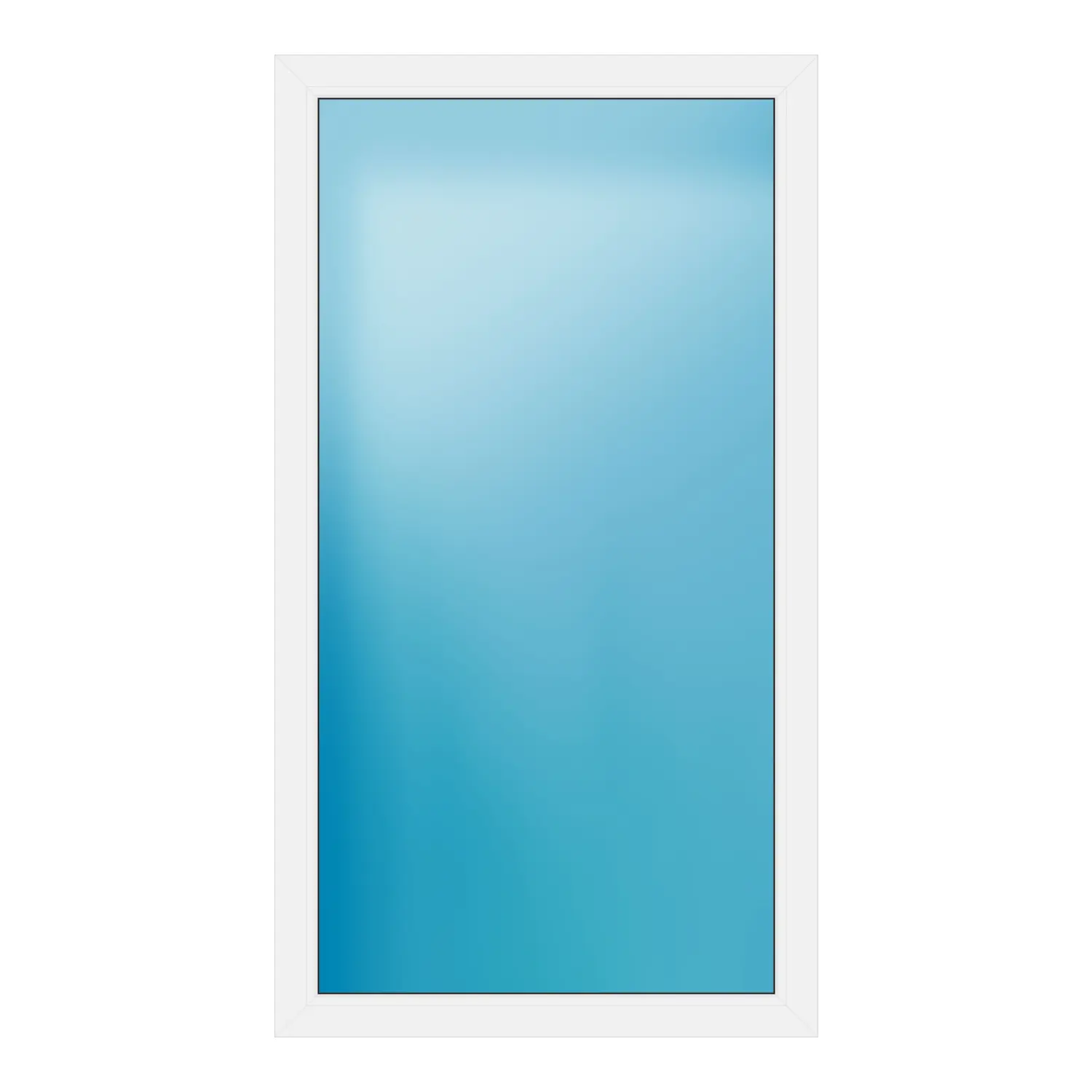 Festverglasung 100x181 cm Weiß