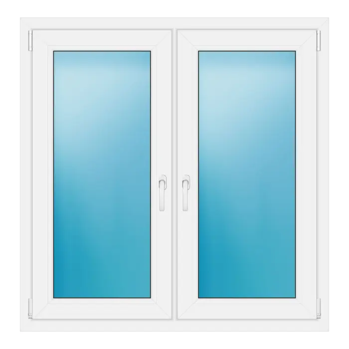 Zweiflügeliges Fenster 118,6x120,5 cm Weiß